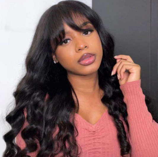 Brazilian Body Wave Wig with Bangs