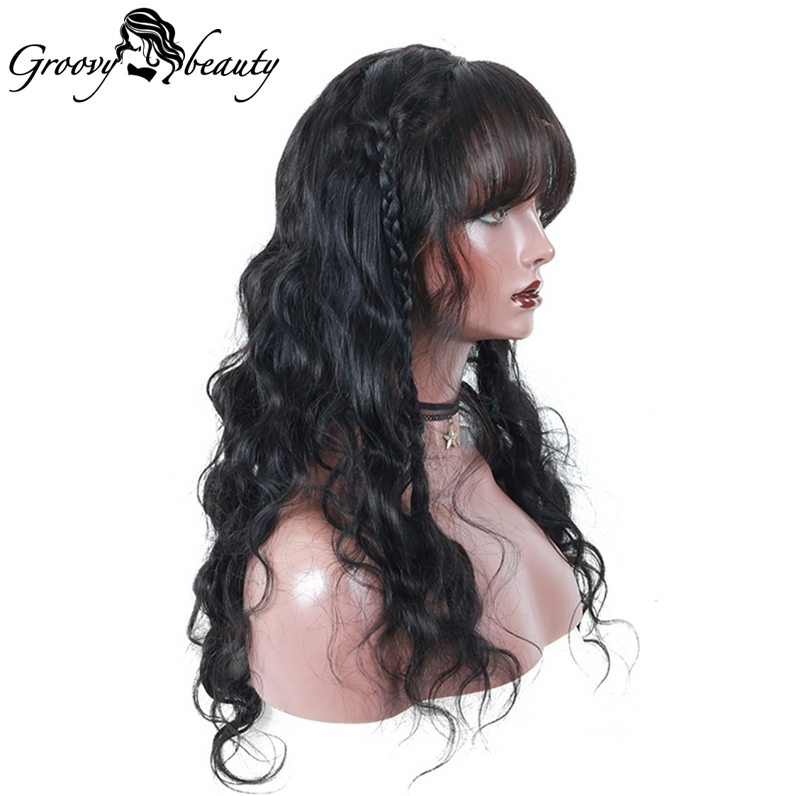 Brazilian Body Wave Wig with Bangs