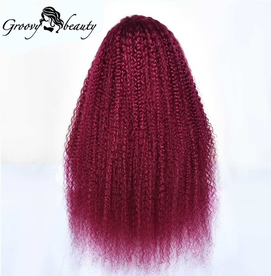Brazilian 99J Burgundy Kinky Curly Wig (Frontal)