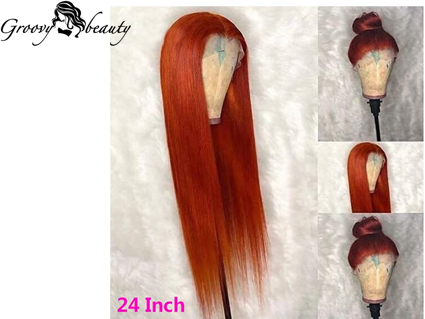 Brazilian Ginger Orange Straight Wig (Frontal)