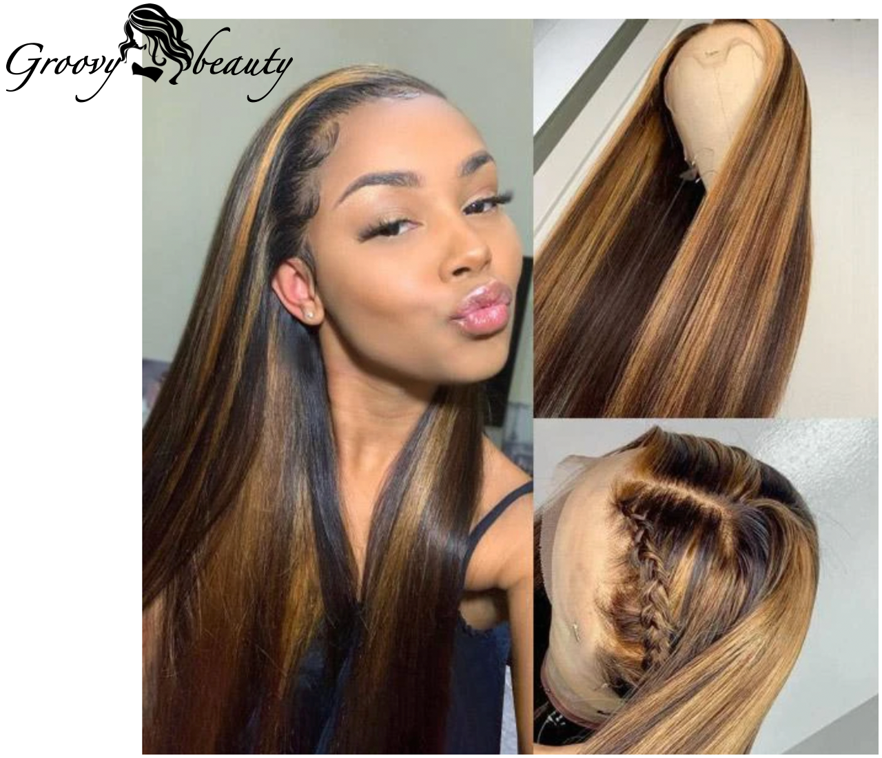 Brazilian Honey Blonde Straight Wig (Frontal)