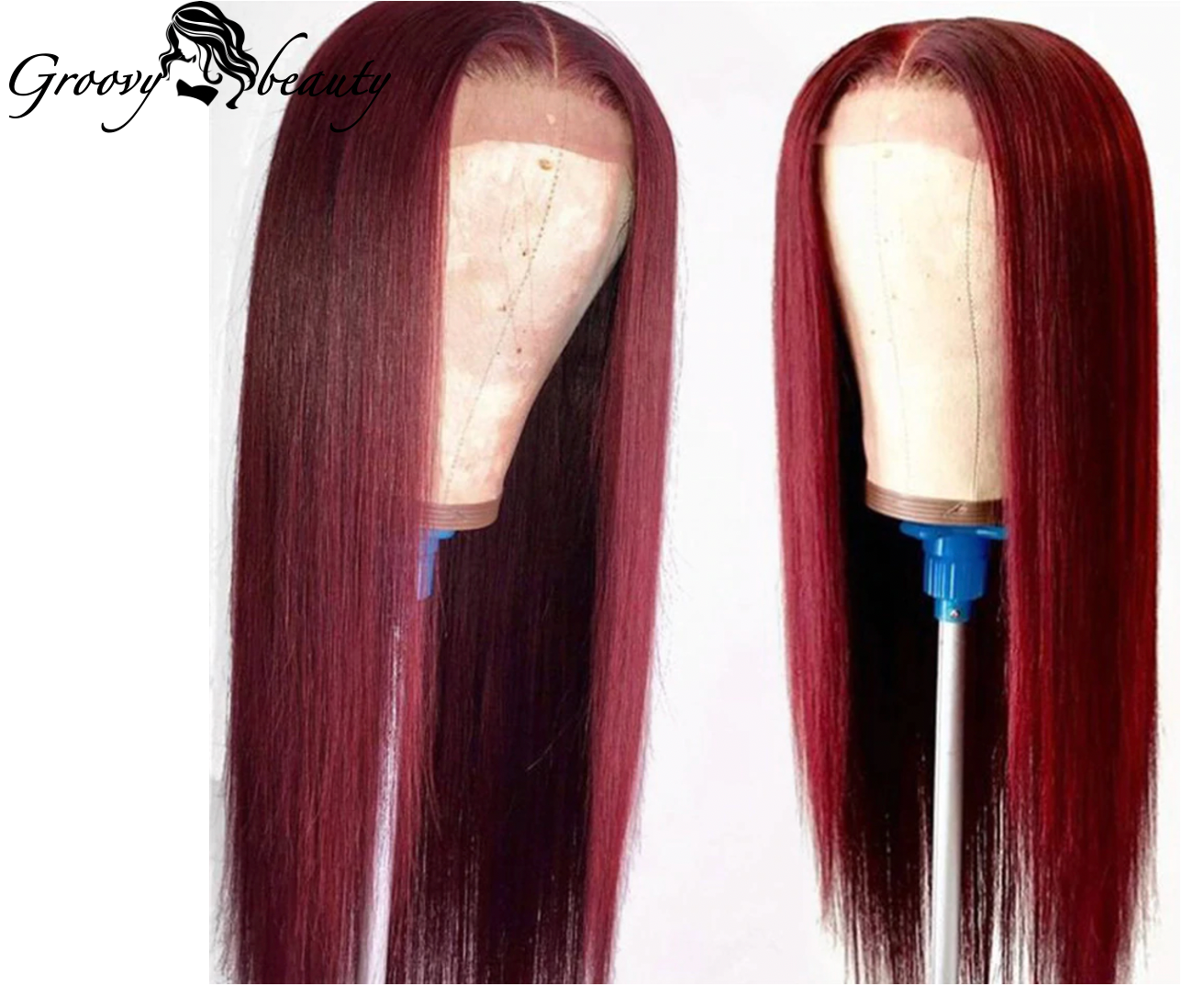 Brazilian 99J Burgundy Straight Wig (Frontal)