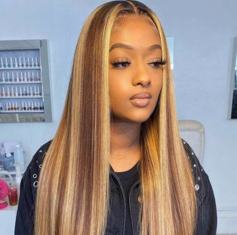 Brazilian Honey Blonde Straight Wig (Frontal)