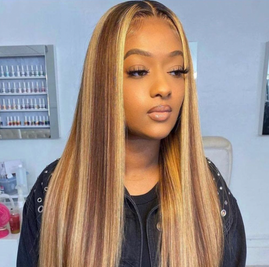 Brazilian Honey Blonde Straight Wig (Frontal)