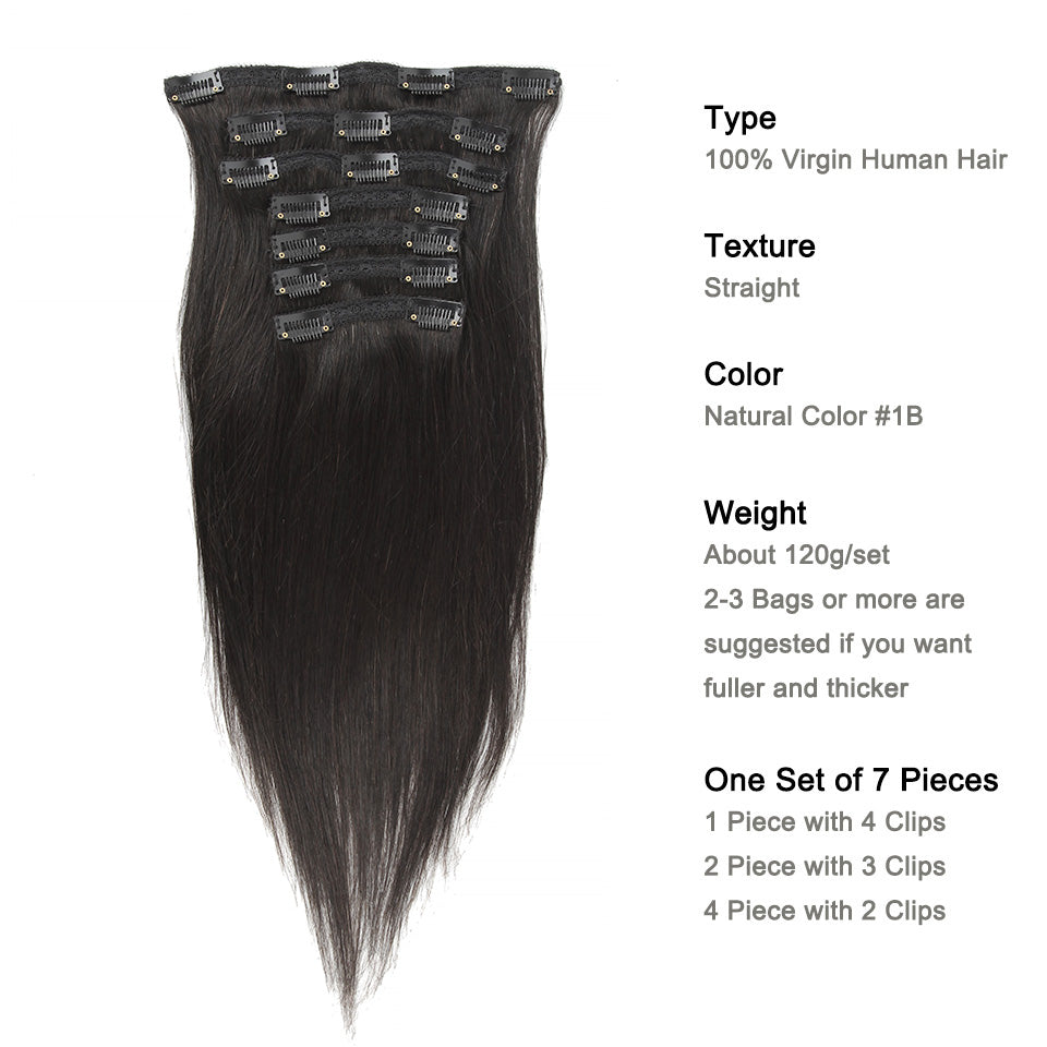 Brazilian Straight Hair Clip-ins