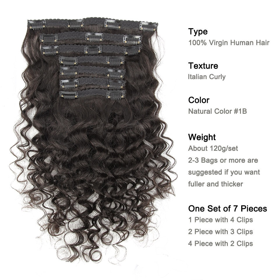 Brazilian Italian Curl Clip-ins