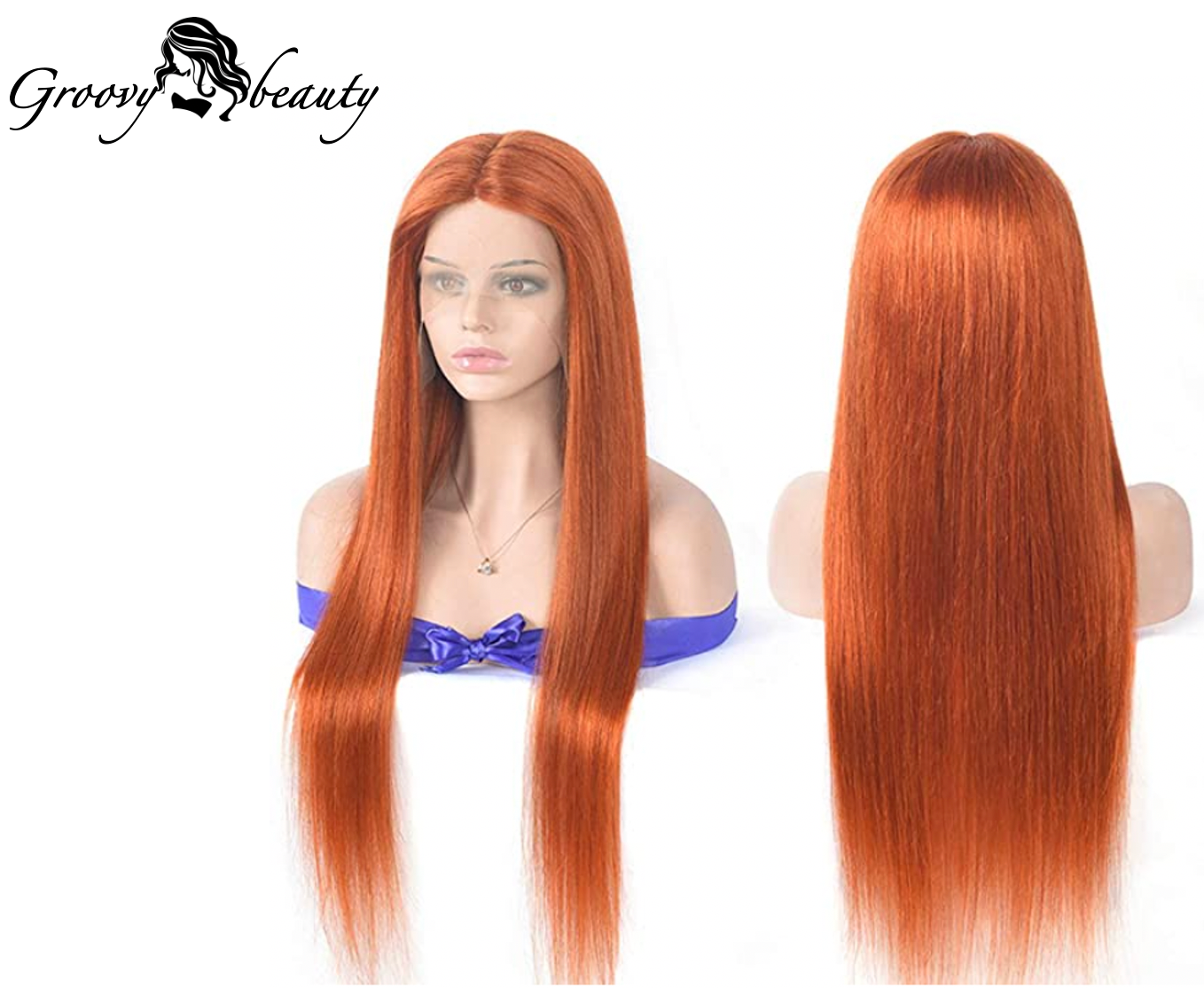 Brazilian Ginger Orange Straight Wig (Frontal)