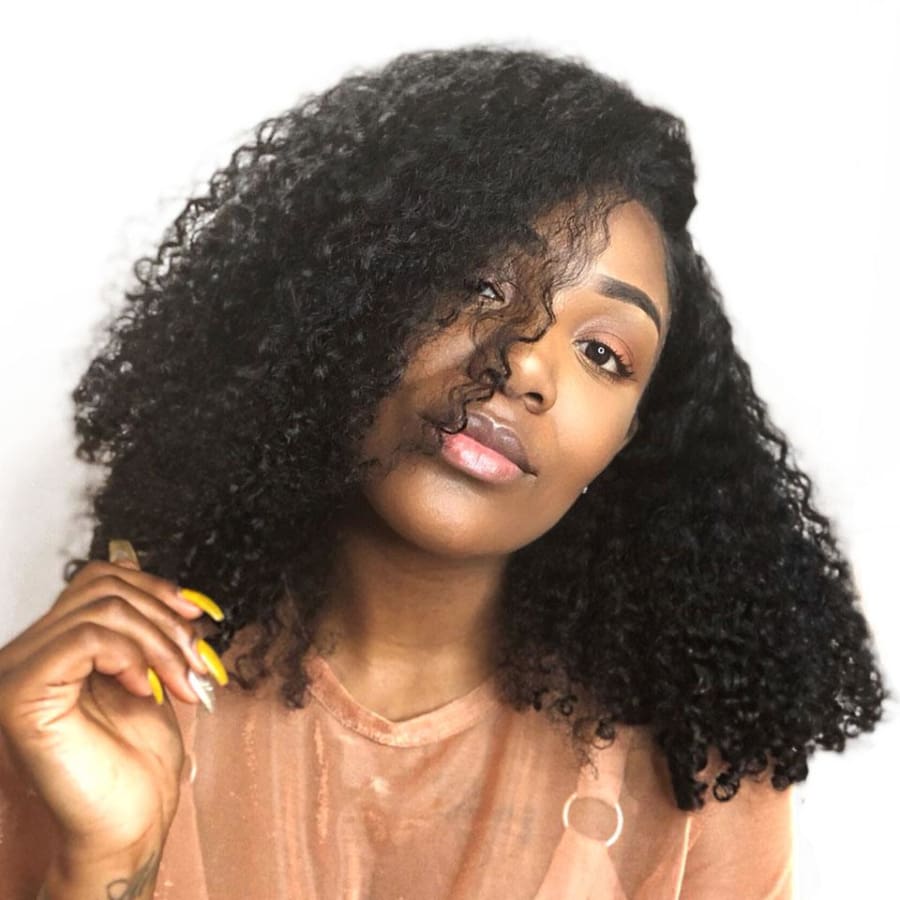 Malaysian Curly Short Bob Lace Front Wig - Human Hair